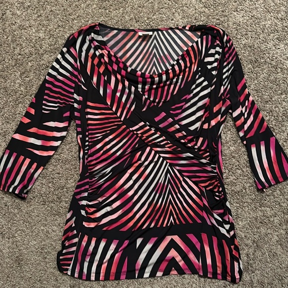 Worthington Tops | Worthington Stretch Scoop Neck Striped Blouse / Size XL - Picture 1 of 5